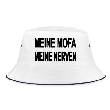 Mofa - Bucket Hat - Weiß/Navy - Vorne