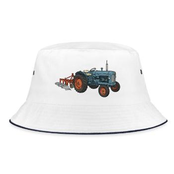 Traktor / Traktor / Traktor - Bucket Hat - Weiß/Navy - Vorne