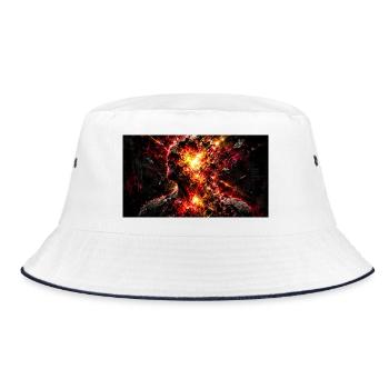 Das nackte Bewusstsein - Bucket Hat - Weiß/Navy - Vorne