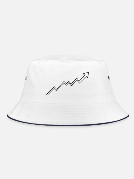 Bullish Trend Arrow - Bucket Hat - Weiß/Navy