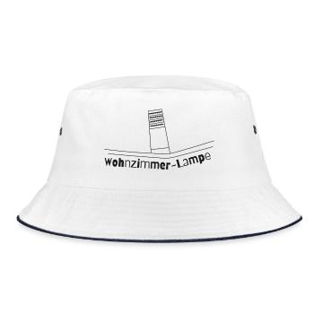 Wohnzimmer-Lampe (dark) - Bucket Hat - Weiß/Navy - Vorne