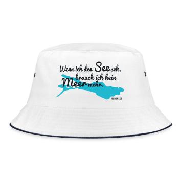 Bodensee - Bucket Hat - Weiß/Navy - Vorne