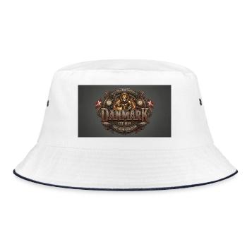 Mechanical Kingdom of Danmark - Bucket Hat - Weiß/Navy - Vorne