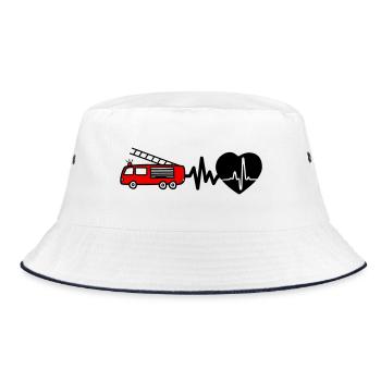 Cadeau de camion de pompiers pour les fans de pompiers - Bob - blanc/marine - Devant