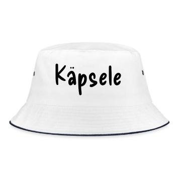 Käpsele - Bucket Hat - Weiß/Navy - Vorne