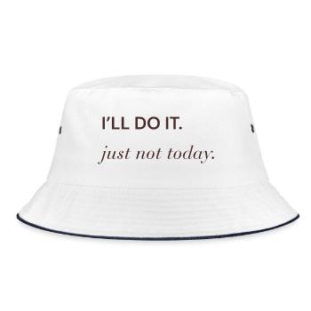 Your_paragraph_text_-1- - Bucket Hat - Weiß/Navy - Vorne