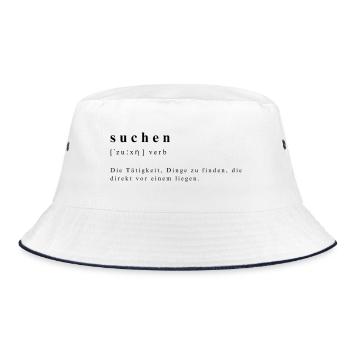 Search. Verb. Phonetic transcription. - Bucket Hat - white/navy - Front
