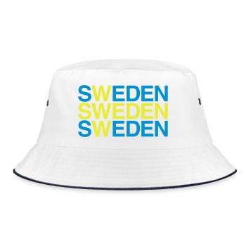 SWEDEN Sweden Sweden Swedish flag - Bucket Hat - white/navy - Front