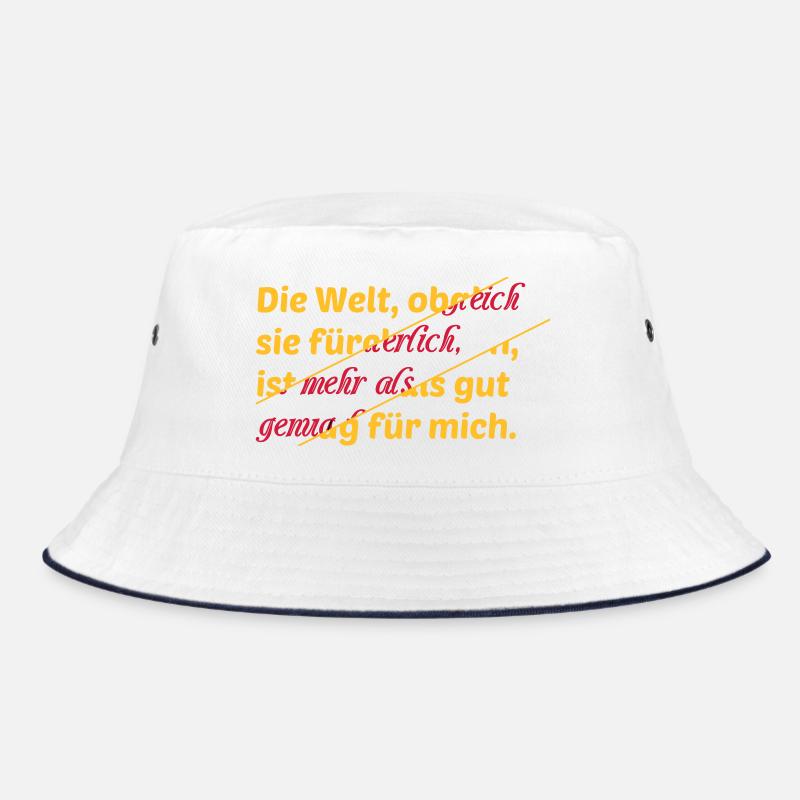 Welt Spruch Abstrakt Schrift farbig Geschenkidee Bucket Hat