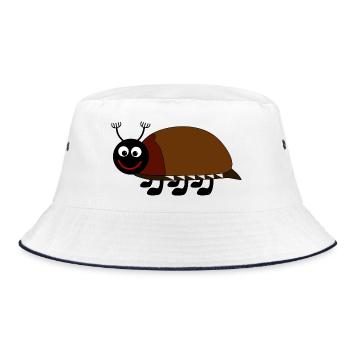 Playful bug illustration for kids - Bucket Hat - white/navy - Front
