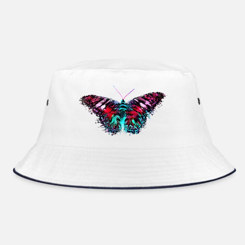 Design coloré couleur papillon rose turquoise Bob