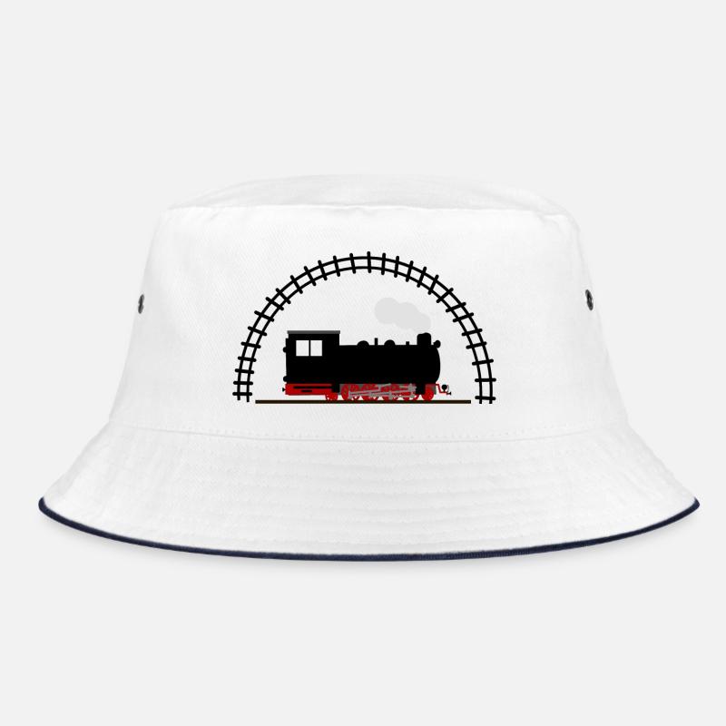 Dampflok Schiene Eisenbahn Bucket Hat