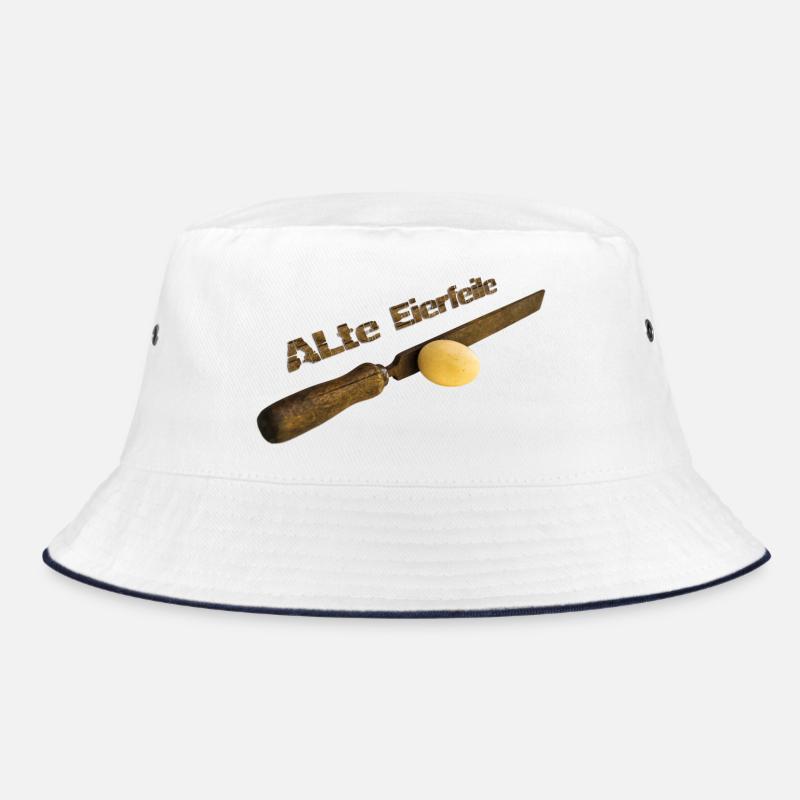 Alte Eierfeile - Bucket Hat - Weiß/Navy
