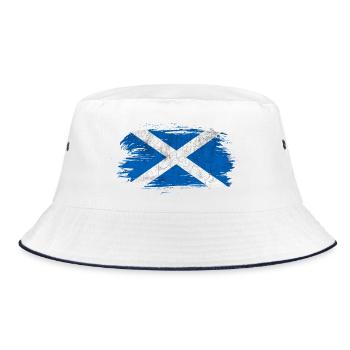 Scotland vintage flag - Bucket Hat - white/navy - Front