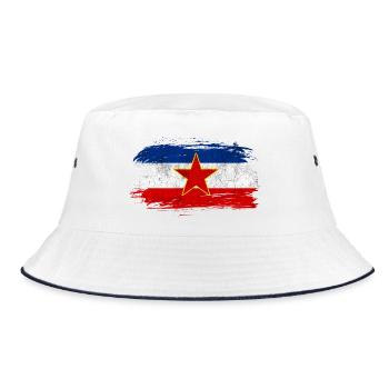 Yugoslavia vintage flag - Bucket Hat - white/navy - Front