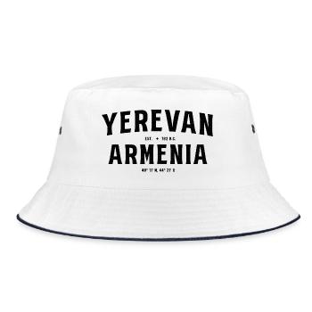 Le design arménien d’Erevan avec année de fondation et Koor - Bob - blanc/marine - Devant