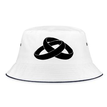 Wedding rings - Bucket Hat - white/navy - Front