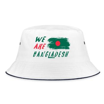 We are Bangladesh - Bucket Hat - white/navy - Front