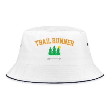 Trail Runner - Bucket Hat - white/navy - Front