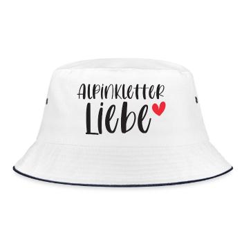 Klettern Alpinklettern Alpin Liebe Berge Geschenk - Bucket Hat - Weiß/Navy - Vorne