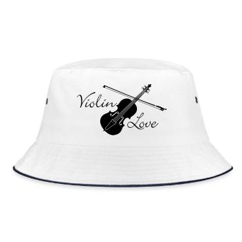 Geigenliebe - Bucket Hat - Weiß/Navy - Vorne