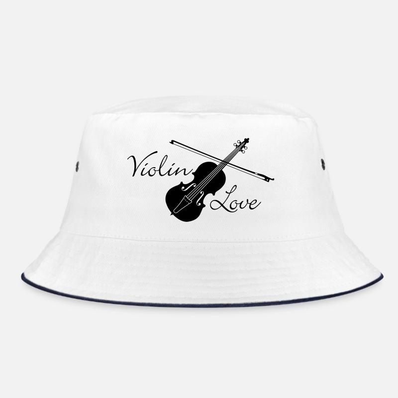 Geigenliebe - Bucket Hat - Weiß/Navy