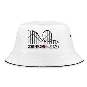 Achterbahnindermittesitzer 2 - Bucket Hat - Weiß/Navy - Vorne