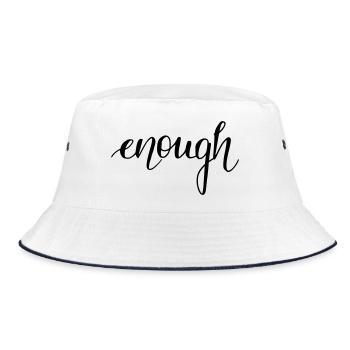 enough - Bucket Hat - white/navy - Front