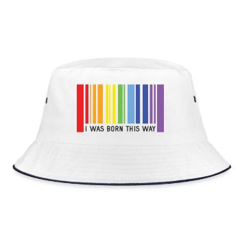 Mois de la fierté LGBT - Je suis né de cette façon - Bob - blanc/marine - Devant