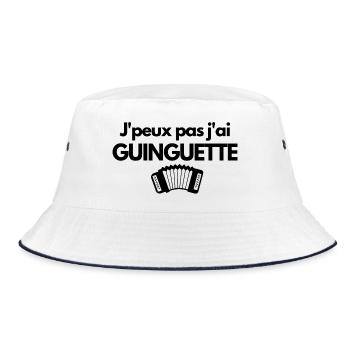 guinguette, accordéon, bal musette - Bob - blanc/marine - Devant
