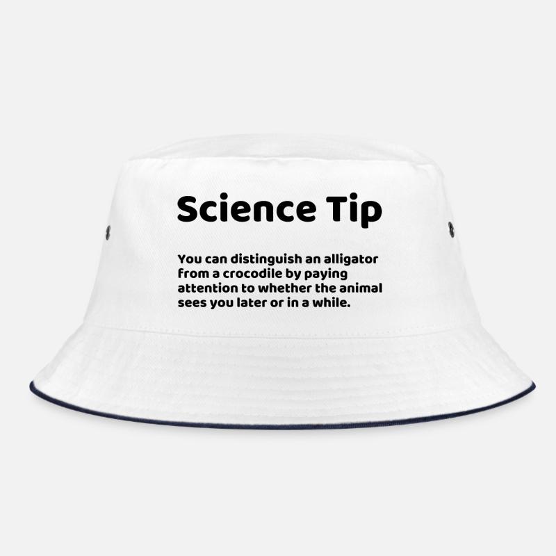 Wissenschaftstipp Lustiger Spruch - Bucket Hat - Weiß/Navy
