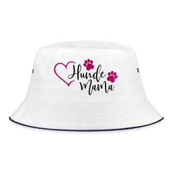 Hund Hunde Mama - Bucket Hat - Weiß/Navy - Vorne