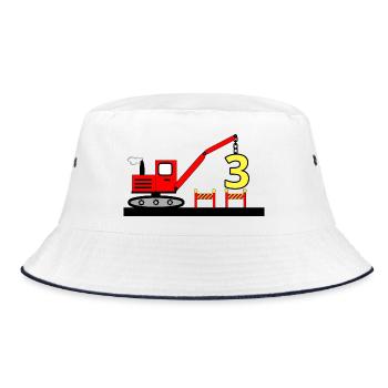 Excavator - Bucket Hat - white/navy - Front