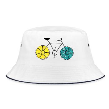 PAPA. OPA. VATERTAG. GELIEBTE. MEISTER - Bucket Hat - Weiß/Navy - Vorne