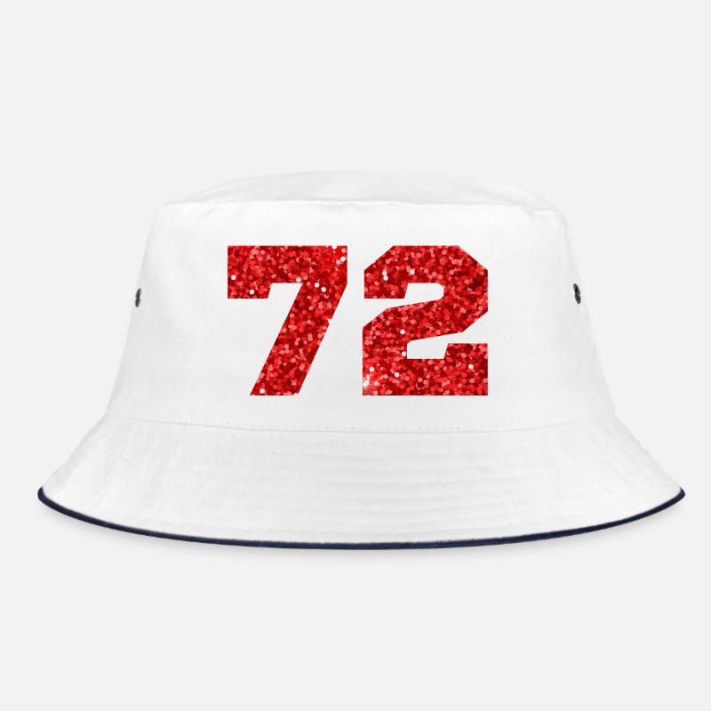 72 Roter Glitzer - 72 Geburtstag Bucket Hat