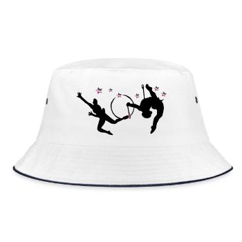 Gymnastique rythmique avec cerceaux - Bob - blanc/marine - Devant