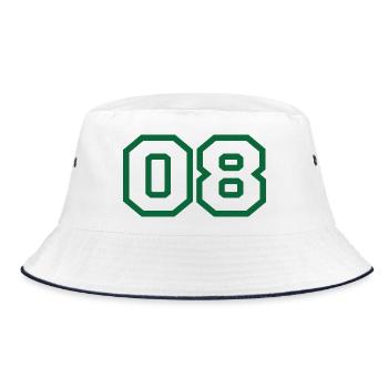Number 8 Green Sport - Bucket Hat - white/navy - Front