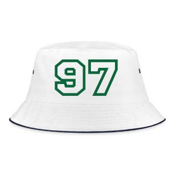 Number 97 sport - Bucket Hat - white/navy - Front