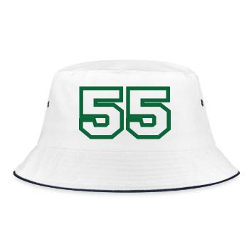 Nummer 55 green sport - Bucket Hat - Weiß/Navy - Vorne