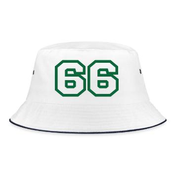 Number 66 sport - Bucket Hat - white/navy - Front