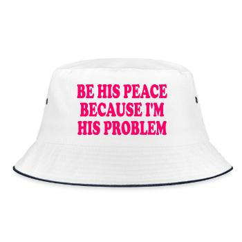 be his peace because im his problem - Bob - blanc/marine - Devant