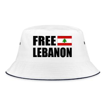 Free palestine - Bob - blanc/marine - Devant
