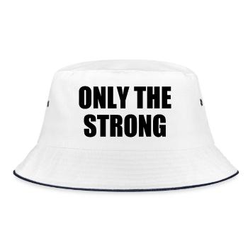 only the strong - Bucket Hat - white/navy - Front