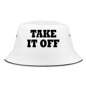 Take it off - Bucket Hat - white/navy - Front