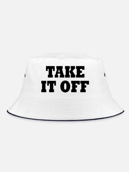 Take it off - Bucket Hat - Weiß/Navy - Vorne