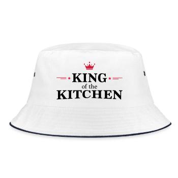 Tablier de cuisine pour homme - Bob - blanc/marine - Devant