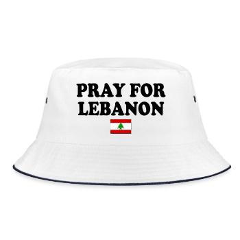 Pray for lebanon - Bob - blanc/marine - Devant