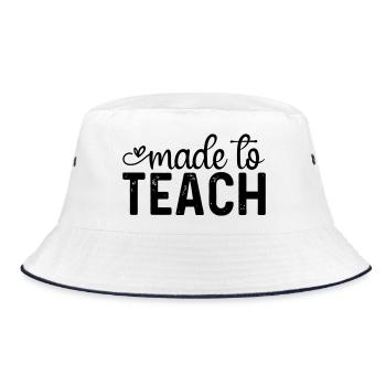 Made to Teach - Bucket Hat - white/navy - Front