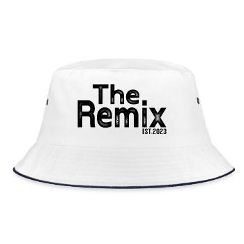 The Remix Est. 2023 – Fun Kids Design - Bucket Hat - white/navy - Front