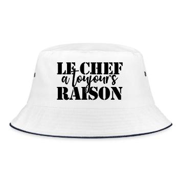 Chef is always right - Bucket Hat - white/navy - Front
